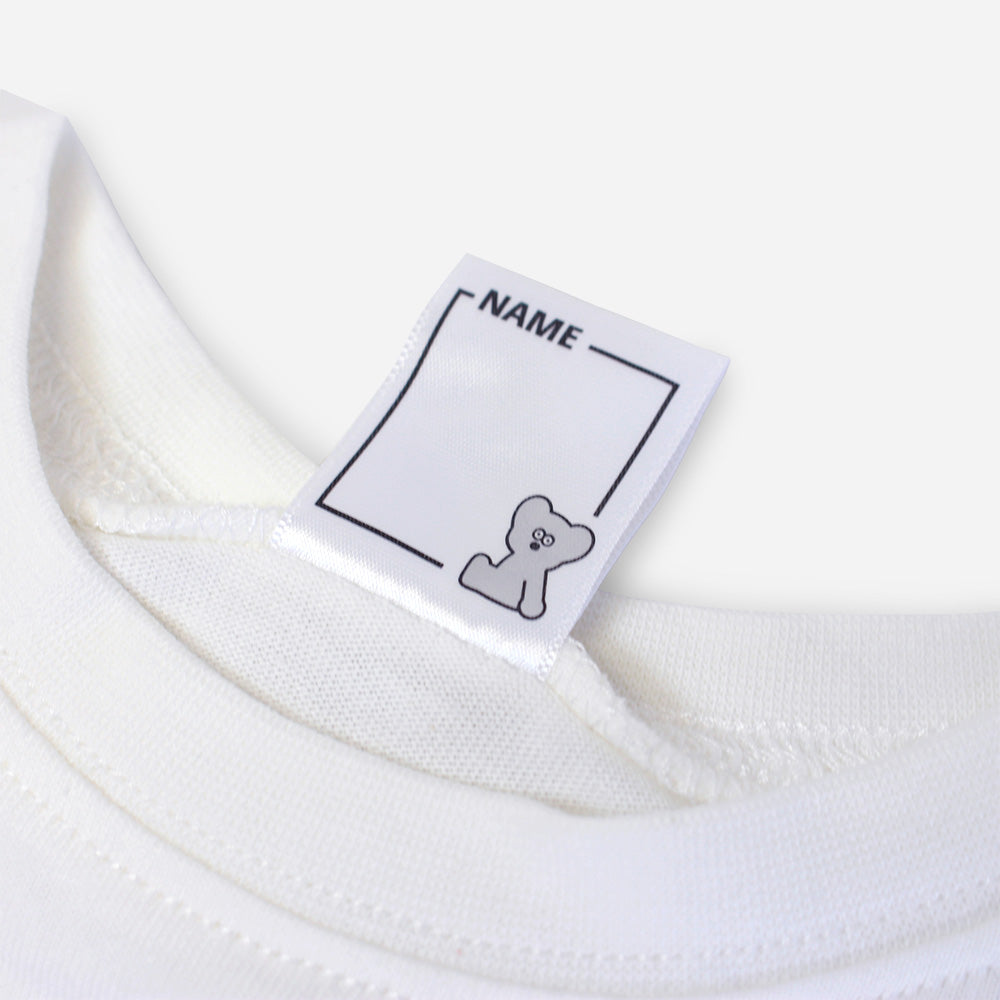 キッズ 半袖Tシャツ ポケット刺繍 オフホワイト