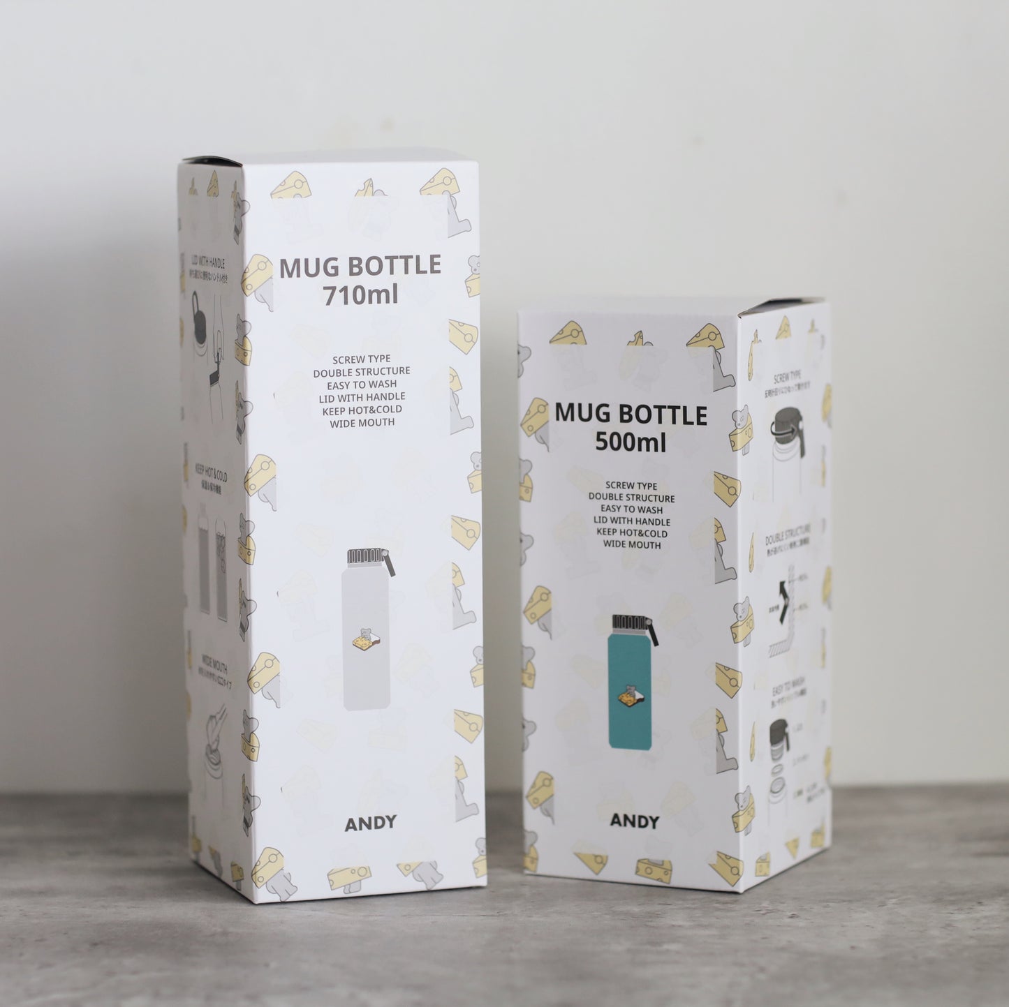 Stainless steel bottle with handle 500