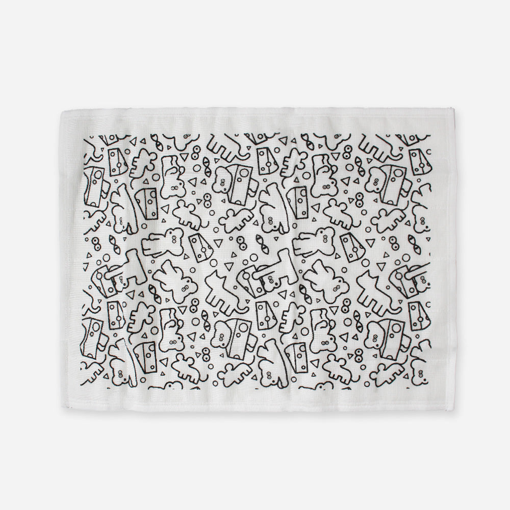 かやのふきん モノクロパターン