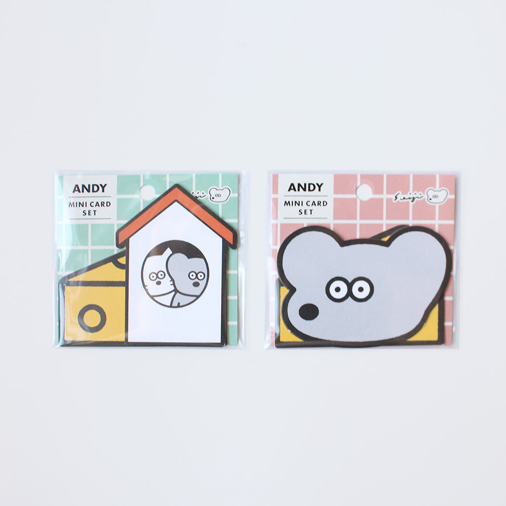 Die-cut mini card set FACE&CHEESE