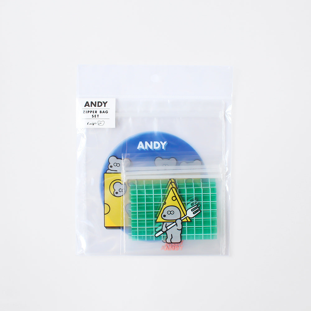 Zipper bag set CHEESE