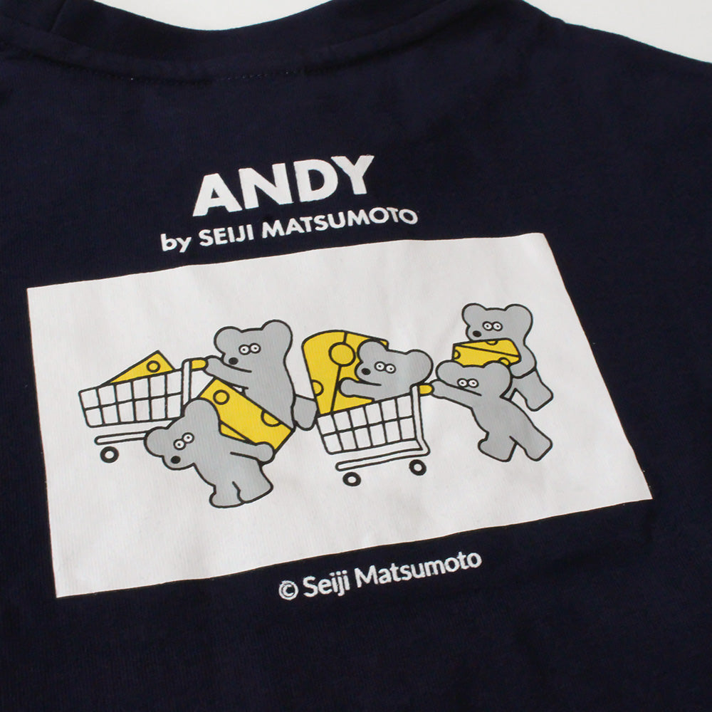 Kids T-shirt with back print, navy