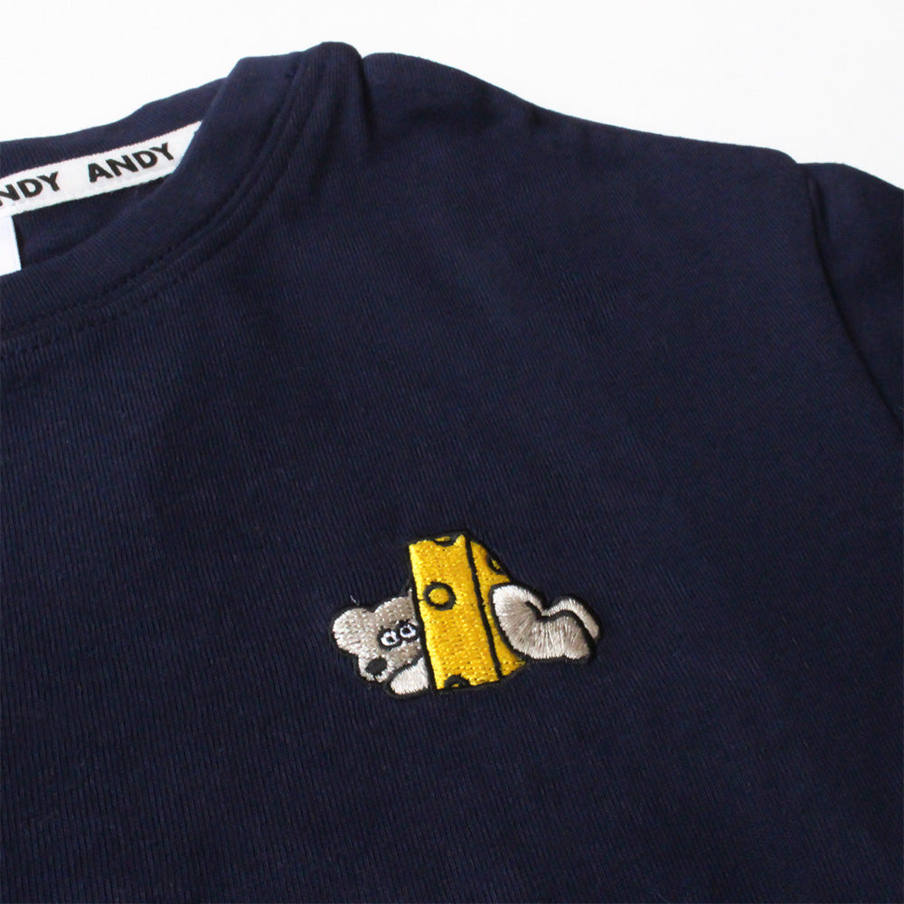 Kids T-shirt with back print, navy