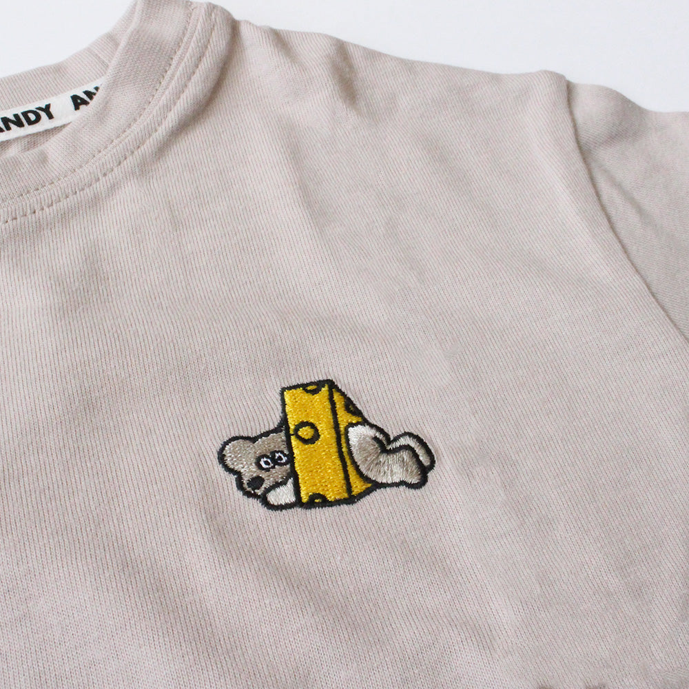Kids T-shirt with back print, brown
