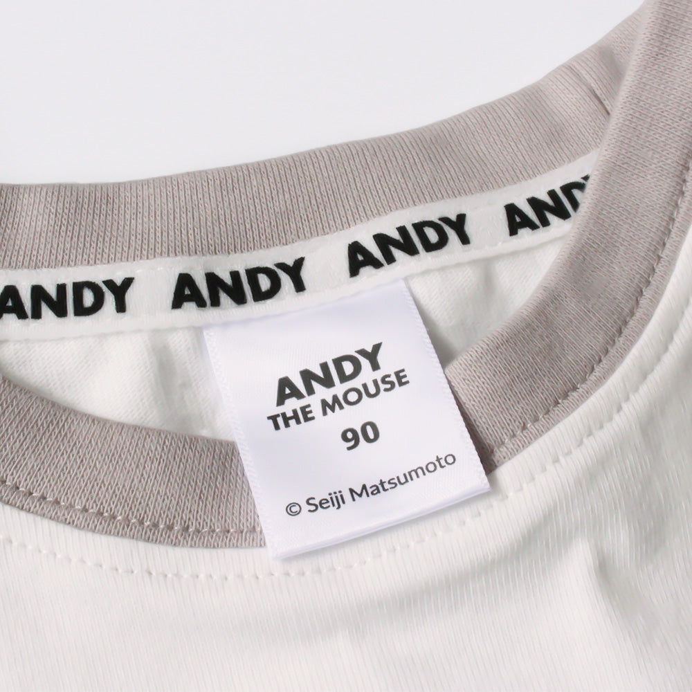Kids T-shirt with embroidered pockets, white