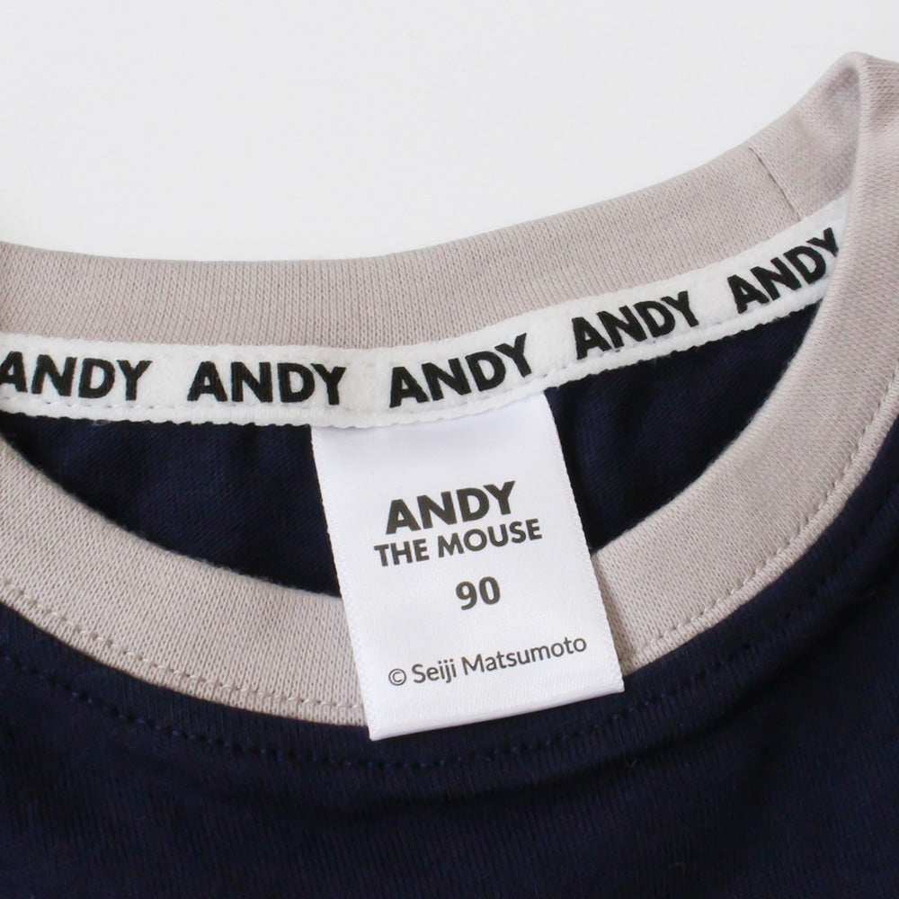 Kids T-shirt with embroidered pockets, navy