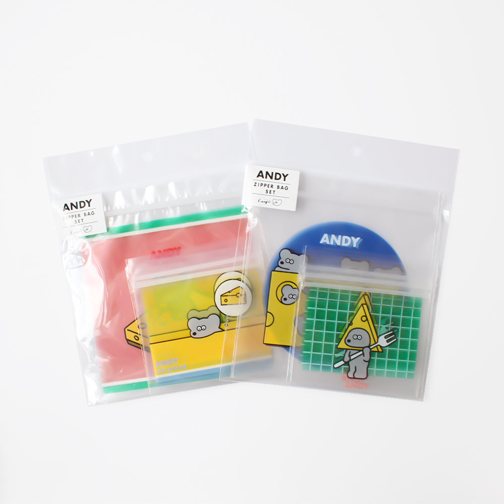 Zipper bag set CHEESE