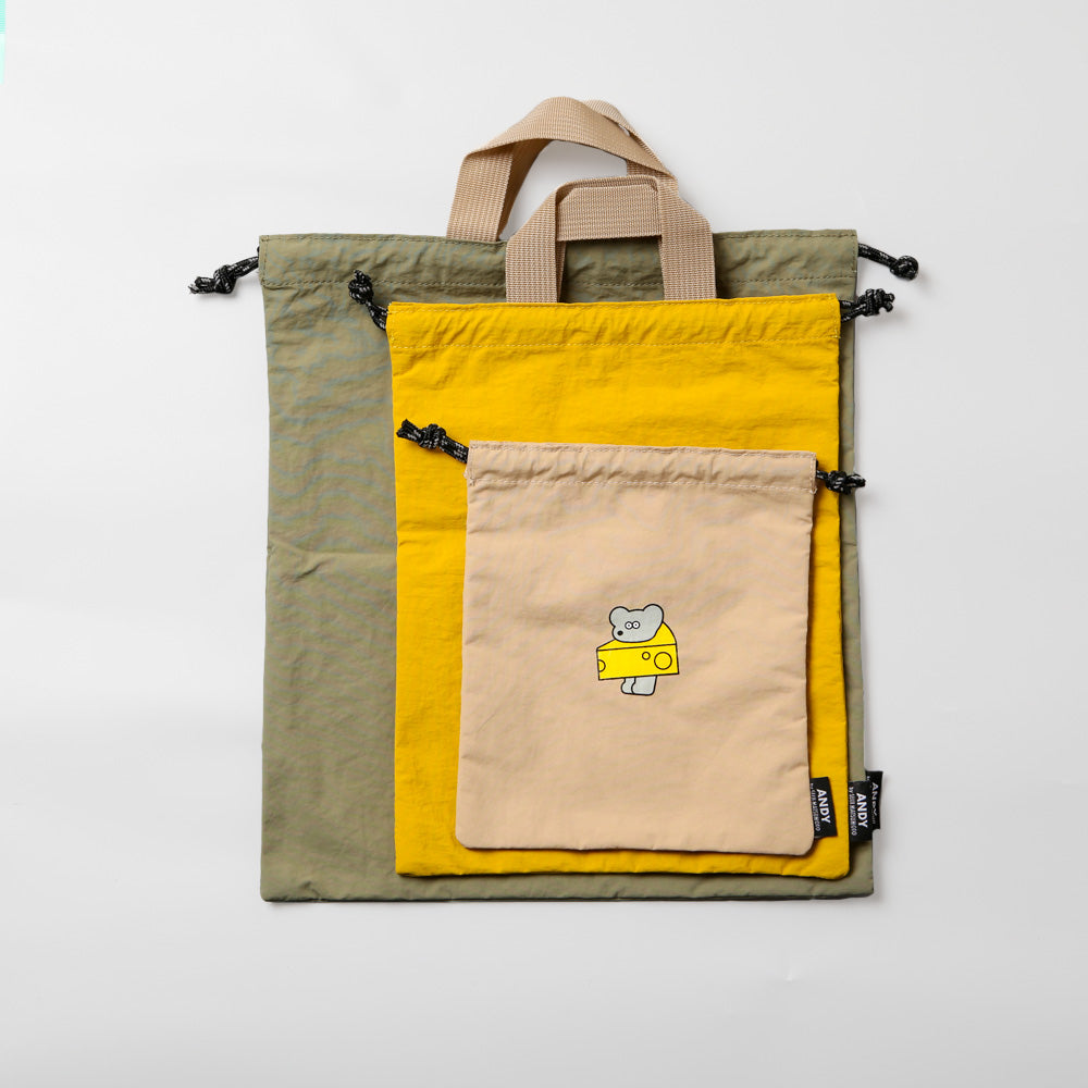 ねずみのANDY Officialshop】 ねずみのANDY グッズ お出かけ巾着