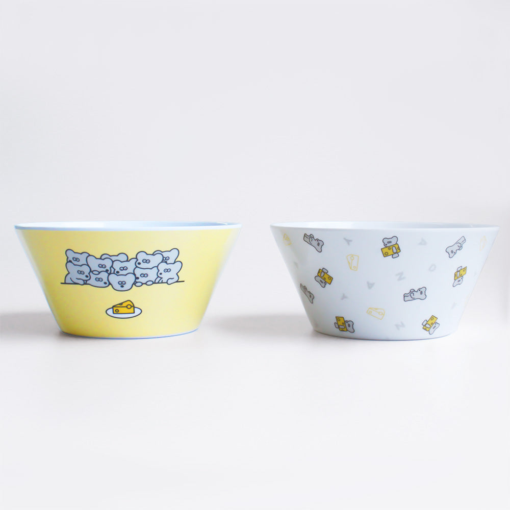 Melamine salad bowl, yellow