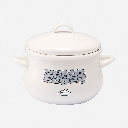 ホーロー両手鍋 16cm