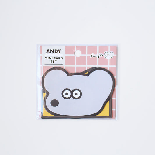 Die-cut mini card set FACE&amp;CHEESE