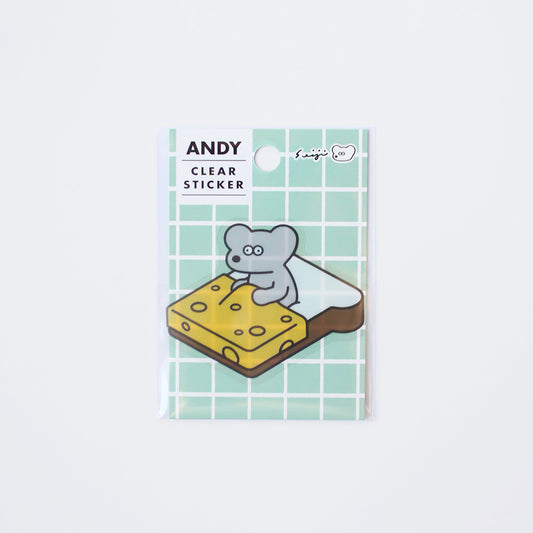 Transparent die-cut sticker CHEESE BED