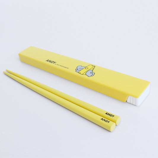 Yellow chopsticks and chopstick case